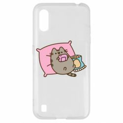 Чехол из раздела Pusheen Pusheen Chilling для Samsung A01/M01 - FATLINE Чехол из раздела Pusheen Pusheen Chilling для Samsung A01/M01