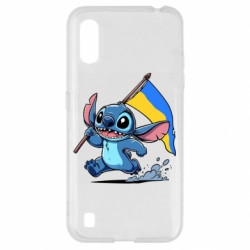 Чехол из раздела Лило и Стич Стич с украинским флагом для Samsung A01/M01 - FATLINE Чехол из раздела Лило и Стич Стич с украинским флагом для Samsung A01/M01