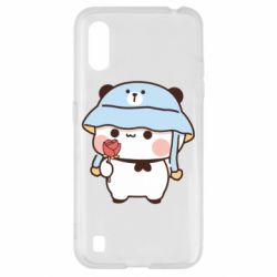 Чехол из раздела Bubu and Dudu Мишка с цветочком для Samsung A01/M01 - FATLINE Чехол из раздела Bubu and Dudu Мишка с цветочком для Samsung A01/M01