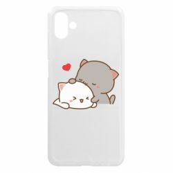 Чехол из раздела Кот Кот целует кошку для Samsung A04 - FATLINE Чехол из раздела Кот Кот целует кошку для Samsung A04