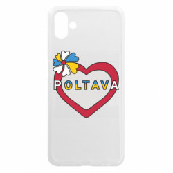 Чехол из раздела Полтава Полтава, цветок и сердце. для Samsung A04 - FATLINE Чехол из раздела Полтава Полтава, цветок и сердце. для Samsung A04
