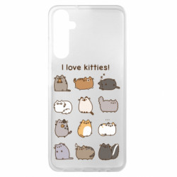 Чехол из раздела Pusheen I Love Kitties! для Samsung A05s - FATLINE Чехол из раздела Pusheen I Love Kitties! для Samsung A05s