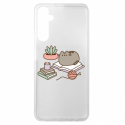 Чехол из раздела Pusheen Лучший вечер для Samsung A05s - FATLINE Чехол из раздела Pusheen Лучший вечер для Samsung A05s