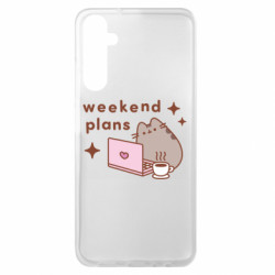 Чехол из раздела Pusheen Pusheen Weekend Plans для Samsung A05s - FATLINE Чехол из раздела Pusheen Pusheen Weekend Plans для Samsung A05s