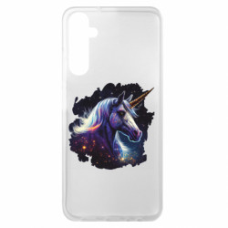 Чехол из раздела Abstactionist синий космический единорог для Samsung A05s - FATLINE Чехол из раздела Abstactionist синий космический единорог для Samsung A05s