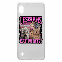 Чехол из раздела Мемы Lesbians eat what?! для Samsung A10 - FATLINE Чехол из раздела Мемы Lesbians eat what?! для Samsung A10