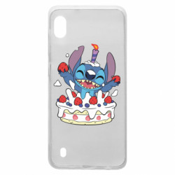 Чехол из раздела Лило и Стич Стич с праздничным тортом для Samsung A10 - FATLINE Чехол из раздела Лило и Стич Стич с праздничным тортом для Samsung A10