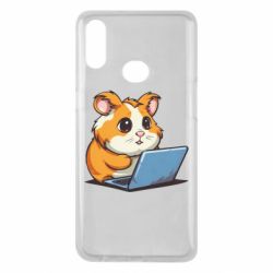 Чехол из раздела Программистам Хомяк программист с ноутом для Samsung A10s - FATLINE Чехол из раздела Программистам Хомяк программист с ноутом для Samsung A10s