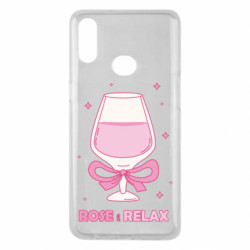 Чехол из раздела Авторские принты Розовый релакс в бокале для Samsung A10s - FATLINE Чехол из раздела Авторские принты Розовый релакс в бокале для Samsung A10s