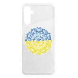 Чехол из раздела Авторские принты Сине желтая мандала для Samsung A14 5G - FATLINE Чехол из раздела Авторские принты Сине желтая мандала для Samsung A14 5G