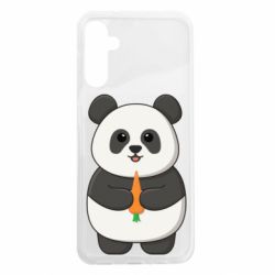 Чехол из раздела Панда Милая панда с морковкой для Samsung A14 5G - FATLINE Чехол из раздела Панда Милая панда с морковкой для Samsung A14 5G