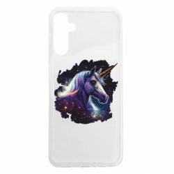 Чехол из раздела Abstactionist синий космический единорог для Samsung A14 5G - FATLINE Чехол из раздела Abstactionist синий космический единорог для Samsung A14 5G