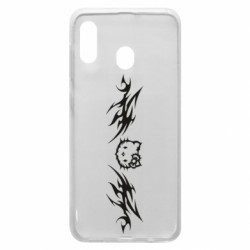 Чехол из раздела Hello Kitty Hello Kitty tatto для Samsung A20 - FATLINE Чехол из раздела Hello Kitty Hello Kitty tatto для Samsung A20