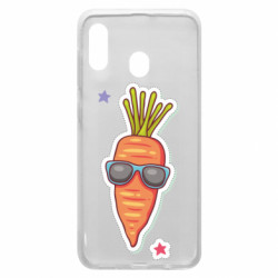 Чехол из раздела Abstract world морковь яркая цветная в очках для Samsung A20 - FATLINE Чехол из раздела Abstract world морковь яркая цветная в очках для Samsung A20