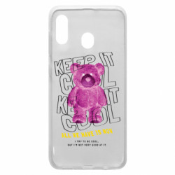 Чехол из раздела Abstract world Розовый медведь для Samsung A20 - FATLINE Чехол из раздела Abstract world Розовый медведь для Samsung A20