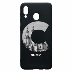 Чехол из раздела Города Украины: Монохром Sumy Black & White для Samsung A20 - FATLINE Чехол из раздела Города Украины: Монохром Sumy Black & White для Samsung A20