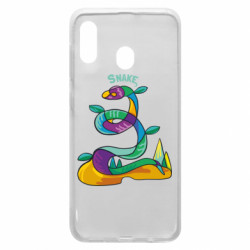 Чехол из раздела Abstract world змея абстрактная разноцветная для Samsung A20 - FATLINE Чехол из раздела Abstract world змея абстрактная разноцветная для Samsung A20