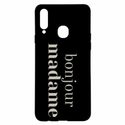 Чехол из раздела Прикольные надписи Bonjour Madame для Samsung A20s - FATLINE Чехол из раздела Прикольные надписи Bonjour Madame для Samsung A20s