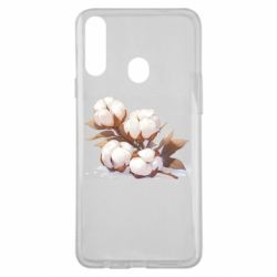 Чехол из раздела ShelganenOK Веточка хлопка для Samsung A20s - FATLINE Чехол из раздела ShelganenOK Веточка хлопка для Samsung A20s