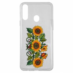 Чехол из раздела ShelganenOK Имитация вышивки подсолнушки для Samsung A20s - FATLINE Чехол из раздела ShelganenOK Имитация вышивки подсолнушки для Samsung A20s