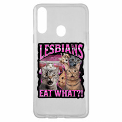 Чехол из раздела Мемы Lesbians eat what?! для Samsung A20s - FATLINE Чехол из раздела Мемы Lesbians eat what?! для Samsung A20s
