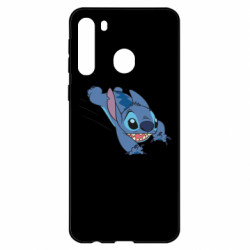 Чехол из раздела Лило и Стич Стич прыгает для Samsung A21 - FATLINE Чехол из раздела Лило и Стич Стич прыгает для Samsung A21