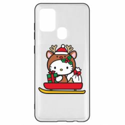 Чехол из раздела НОВЫЙ ГОД 2026 Китти на санках для Samsung A21s - FATLINE Чехол из раздела НОВЫЙ ГОД 2026 Китти на санках для Samsung A21s