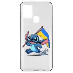 Чехол из раздела Лило и Стич Стич с украинским флагом для Samsung A21s - FATLINE Чехол из раздела Лило и Стич Стич с украинским флагом для Samsung A21s
