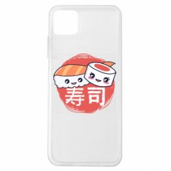 Чехол из раздела Иероглифы Happy sushi для Samsung A22 5G - FATLINE Чехол из раздела Иероглифы Happy sushi для Samsung A22 5G