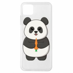Чехол из раздела Девушкам Милая панда с морковкой для Samsung A22 5G - FATLINE Чехол из раздела Девушкам Милая панда с морковкой для Samsung A22 5G