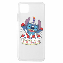 Чехол из раздела Лило и Стич Стич с праздничным тортом для Samsung A22 5G - FATLINE Чехол из раздела Лило и Стич Стич с праздничным тортом для Samsung A22 5G
