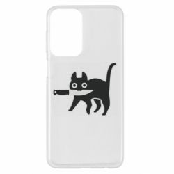 Чехол из раздела Кот Cat with a knife для Samsung A23 4G - FATLINE Чехол из раздела Кот Cat with a knife для Samsung A23 4G