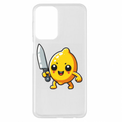 Чехол из раздела Авторские принты Лимон с ножом для Samsung A23 4G - FATLINE Чехол из раздела Авторские принты Лимон с ножом для Samsung A23 4G