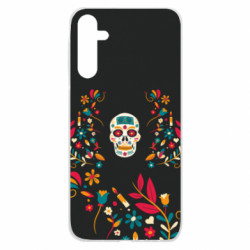 Чехол из раздела Цветы Floral Calavera для Samsung A24 4G - FATLINE Чехол из раздела Цветы Floral Calavera для Samsung A24 4G