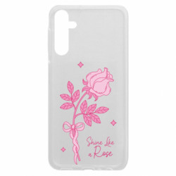Чехол из раздела Цветы Розовая роза для Samsung A24 4G - FATLINE Чехол из раздела Цветы Розовая роза для Samsung A24 4G