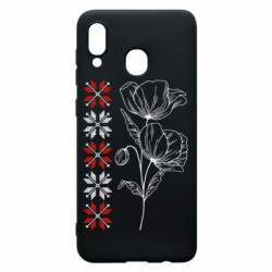Чехол из раздела Авторские принты Маки. Вишивка. Украина для Samsung A30 - FATLINE Чехол из раздела Авторские принты Маки. Вишивка. Украина для Samsung A30