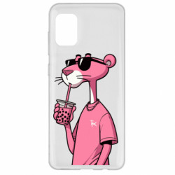 Чехол из раздела Прикольные рисунки Розовая пантера Bubble Tea для Samsung A31 - FATLINE Чехол из раздела Прикольные рисунки Розовая пантера Bubble Tea для Samsung A31