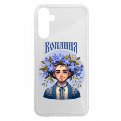 Чехол из раздела Цветы Украины Хуманизация барвинка для Samsung A34 5G - FATLINE Чехол из раздела Цветы Украины Хуманизация барвинка для Samsung A34 5G