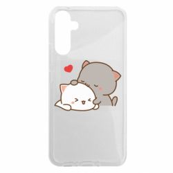 Чехол из раздела Кот Кот целует кошку для Samsung A34 5G - FATLINE Чехол из раздела Кот Кот целует кошку для Samsung A34 5G