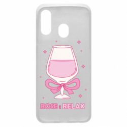 Чехол из раздела Авторские принты Розовый релакс в бокале для Samsung A40 - FATLINE Чехол из раздела Авторские принты Розовый релакс в бокале для Samsung A40