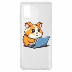 Чехол из раздела Программистам Хомяк программист с ноутом для Samsung A41 - FATLINE Чехол из раздела Программистам Хомяк программист с ноутом для Samsung A41