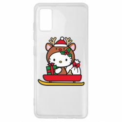 Чохол з розділу НОВИЙ РІК 2026 Кітті на санчатах для Samsung A41 - FATLINE Чохол з розділу НОВИЙ РІК 2026 Кітті на санчатах для Samsung A41