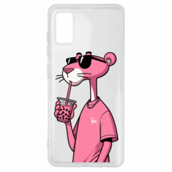 Чехол из раздела Прикольные рисунки Розовая пантера Bubble Tea для Samsung A41 - FATLINE Чехол из раздела Прикольные рисунки Розовая пантера Bubble Tea для Samsung A41