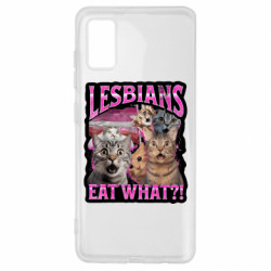 Чехол из раздела Мемы Lesbians eat what?! для Samsung A41 - FATLINE Чехол из раздела Мемы Lesbians eat what?! для Samsung A41