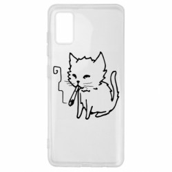 Чехол из раздела Прикольные рисунки Smoking cat для Samsung A41 - FATLINE Чехол из раздела Прикольные рисунки Smoking cat для Samsung A41