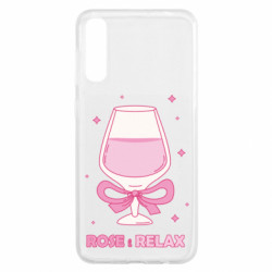 Чехол из раздела Авторские принты Розовый релакс в бокале для Samsung A50 - FATLINE Чехол из раздела Авторские принты Розовый релакс в бокале для Samsung A50