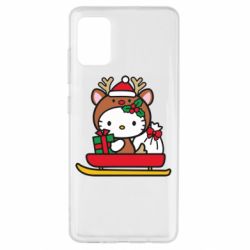 Чехол из раздела НОВЫЙ ГОД 2026 Китти на санках для Samsung A51 - FATLINE Чехол из раздела НОВЫЙ ГОД 2026 Китти на санках для Samsung A51