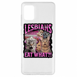 Чехол из раздела Мемы Lesbians eat what?! для Samsung A51 - FATLINE Чехол из раздела Мемы Lesbians eat what?! для Samsung A51