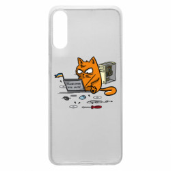 Чехол из раздела Программистам Кот - сисадмин для Samsung A70 - FATLINE Чехол из раздела Программистам Кот - сисадмин для Samsung A70