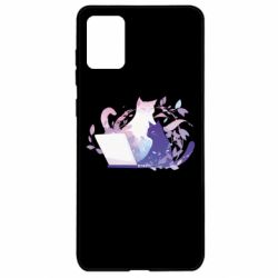 Чехол из раздела Программистам Котики и ноутбук для Samsung A71 - FATLINE Чехол из раздела Программистам Котики и ноутбук для Samsung A71